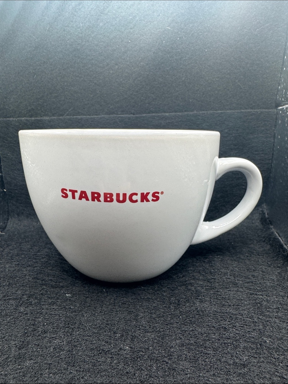 Starbucks White Ceramic Cup with Red Logo